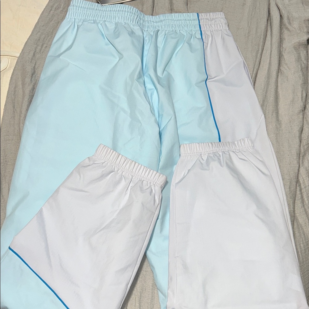 adidas Men’s Light Blue & White Athletic Joggers NWT - Picture 7 of 9